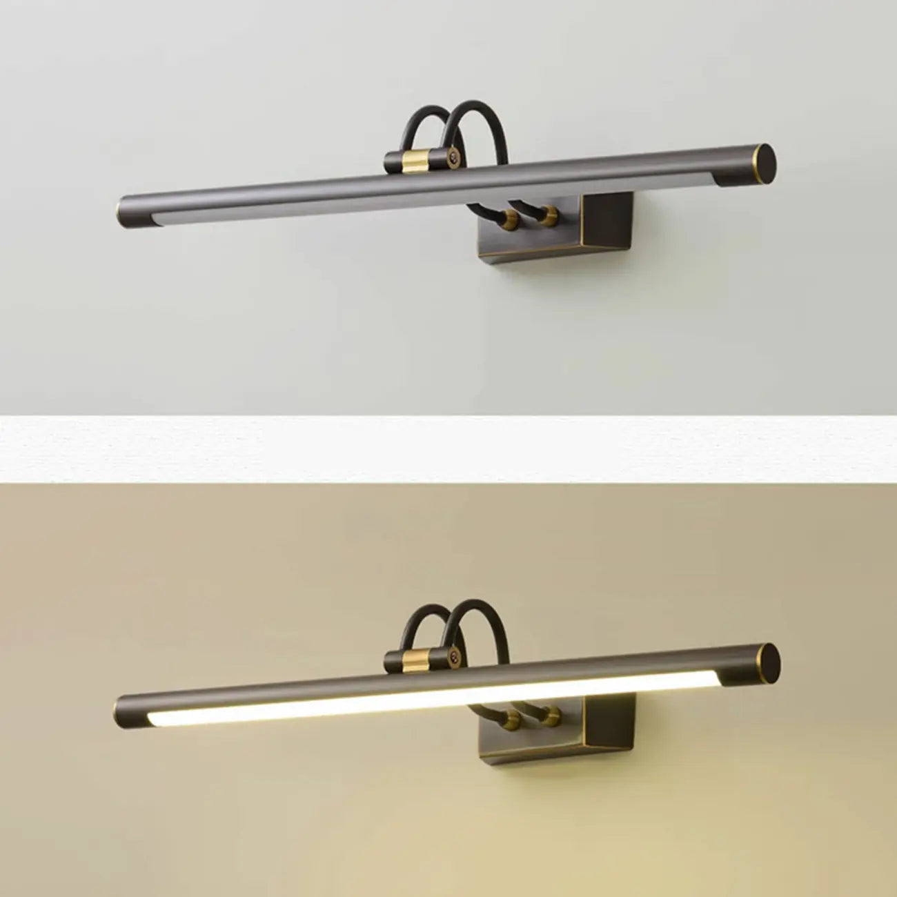 Classic Metal Tube Vanity Light with Integrated LED for Bathroom