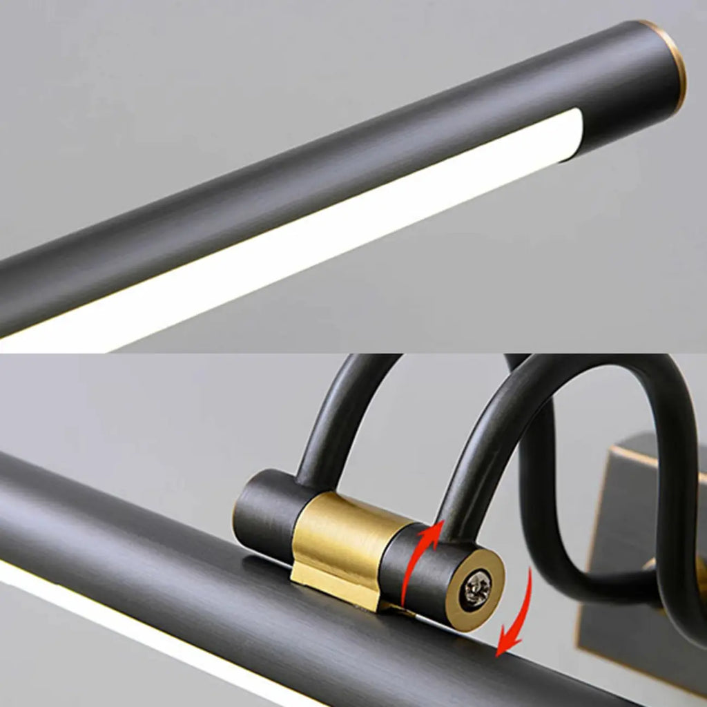 Classic Metal Tube Vanity Light with Integrated LED for Bathroom