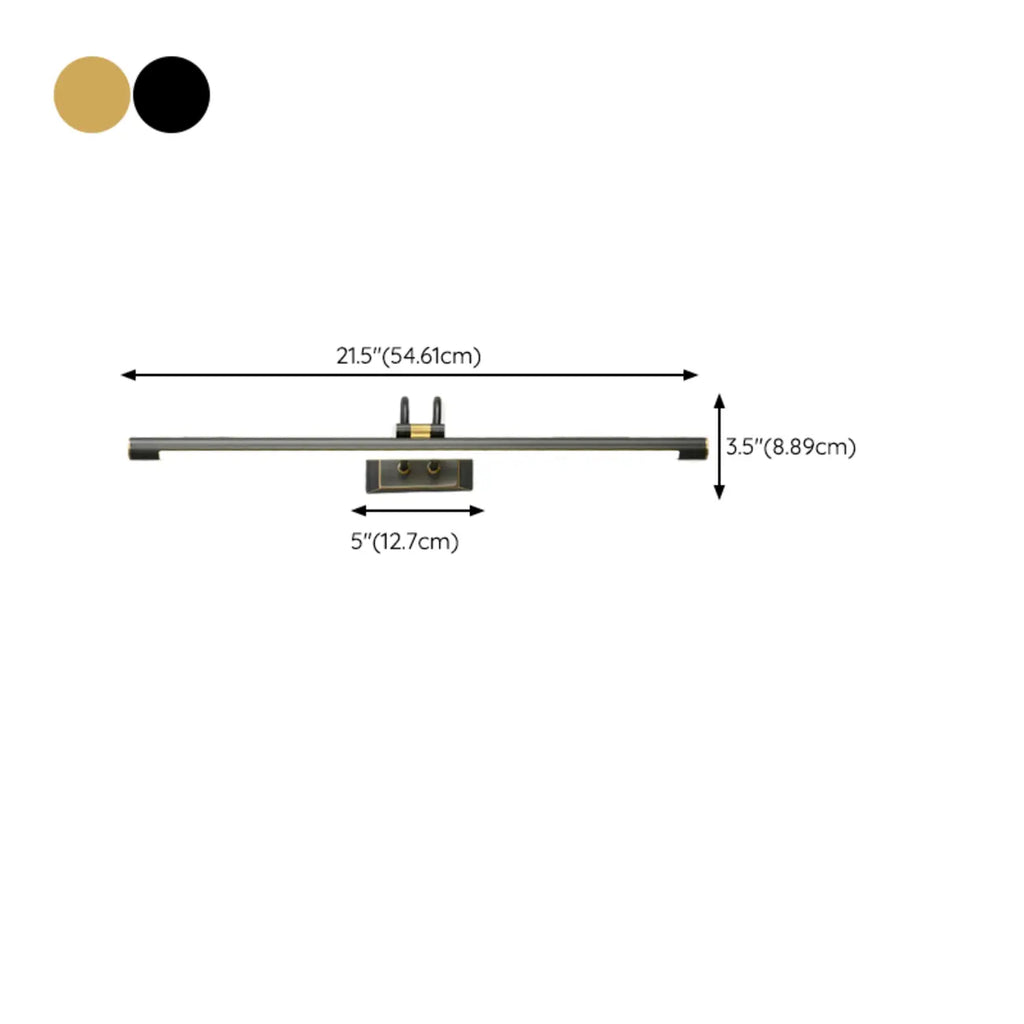 Classic Metal Tube Vanity Light with Integrated LED for Bathroom