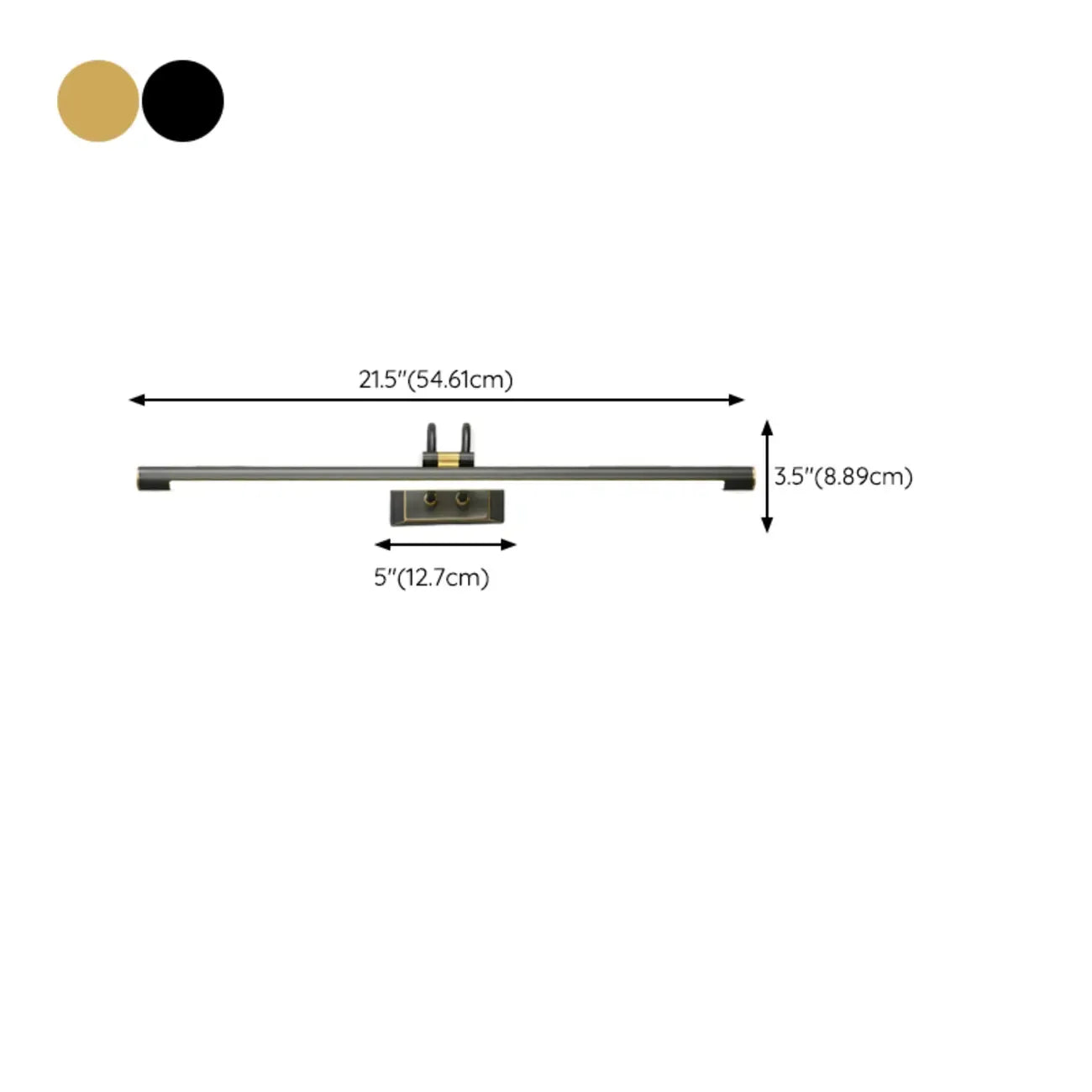 Classic Metal Tube Vanity Light with Integrated LED for Bathroom