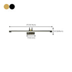 Classic Metal Tube Vanity Light with Integrated LED for Bathroom