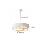 Modern White Tier Fabric Drum Chandelier with Adjustable Height