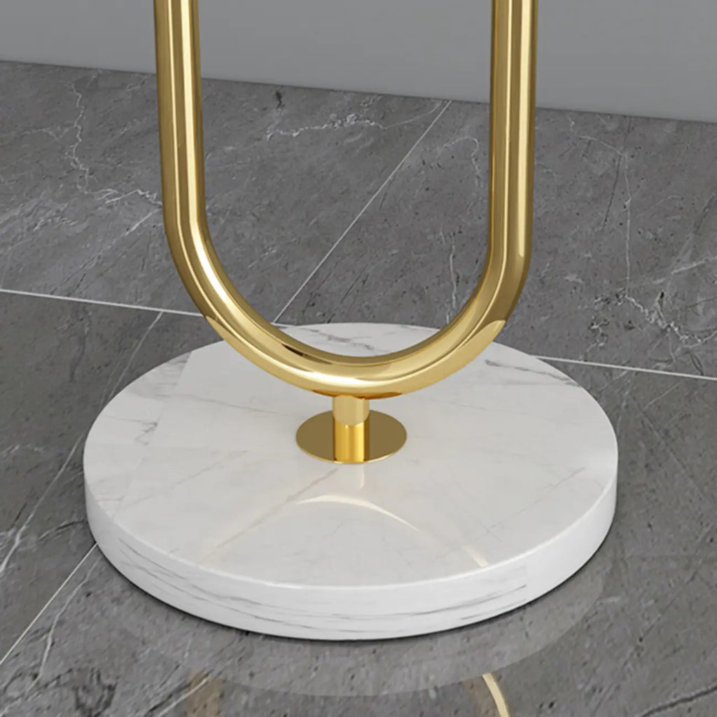 Modern Metal Globe Glass Arc Floor Lamp with Table
