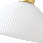 Modern Gold Adjustable Swing Arm Wall Light with White Shade