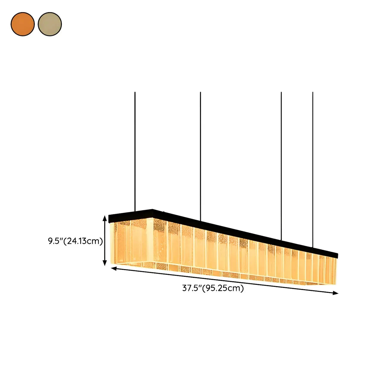 Modern Rectangle LED Island Pendant Light Adjustable for Kitchen