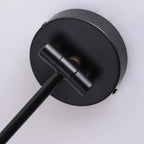 18 Small Bedside Swing Arm Wall Light with Wooden Shade