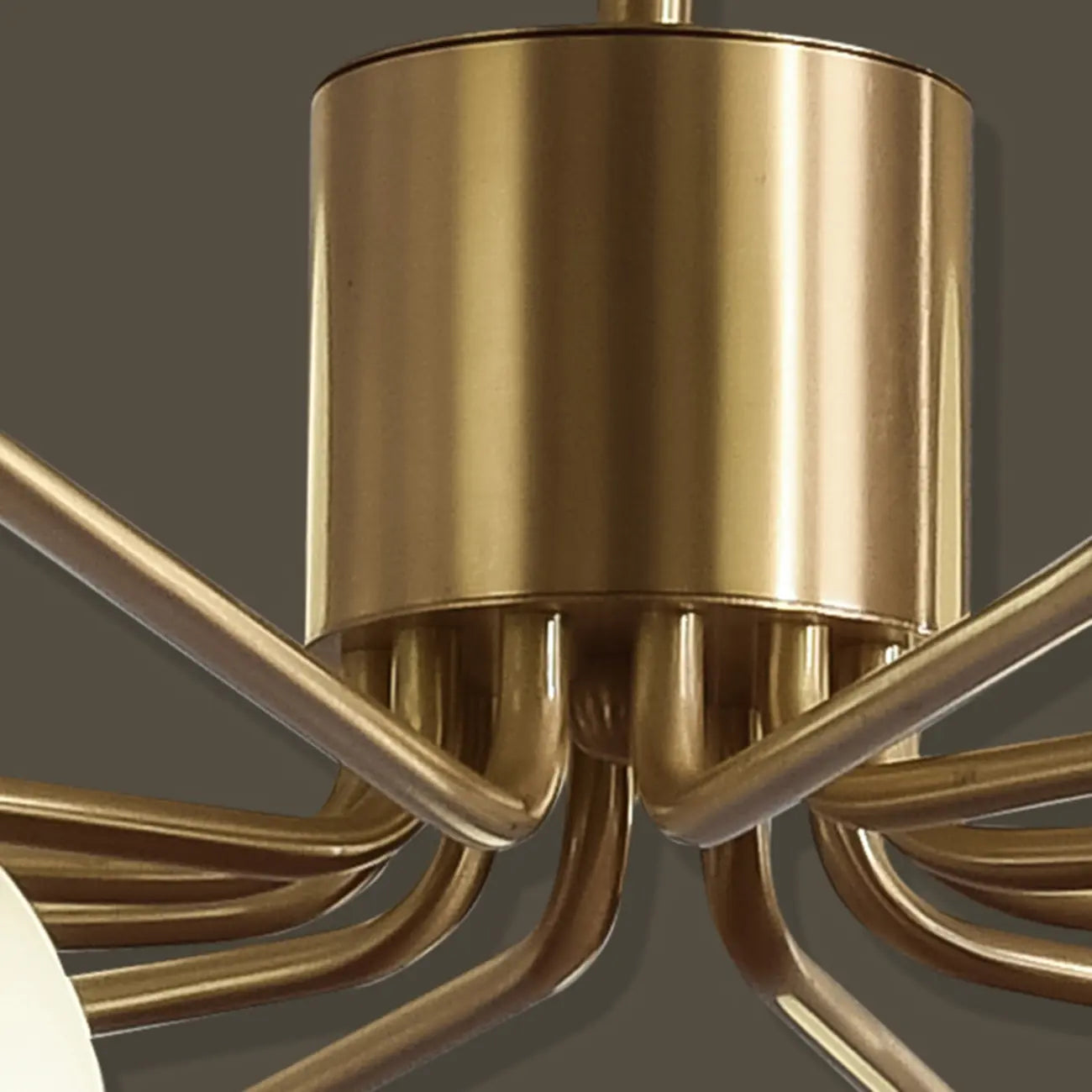 Adjustable Brass Modern Globe Glass Sputnik Chandelier