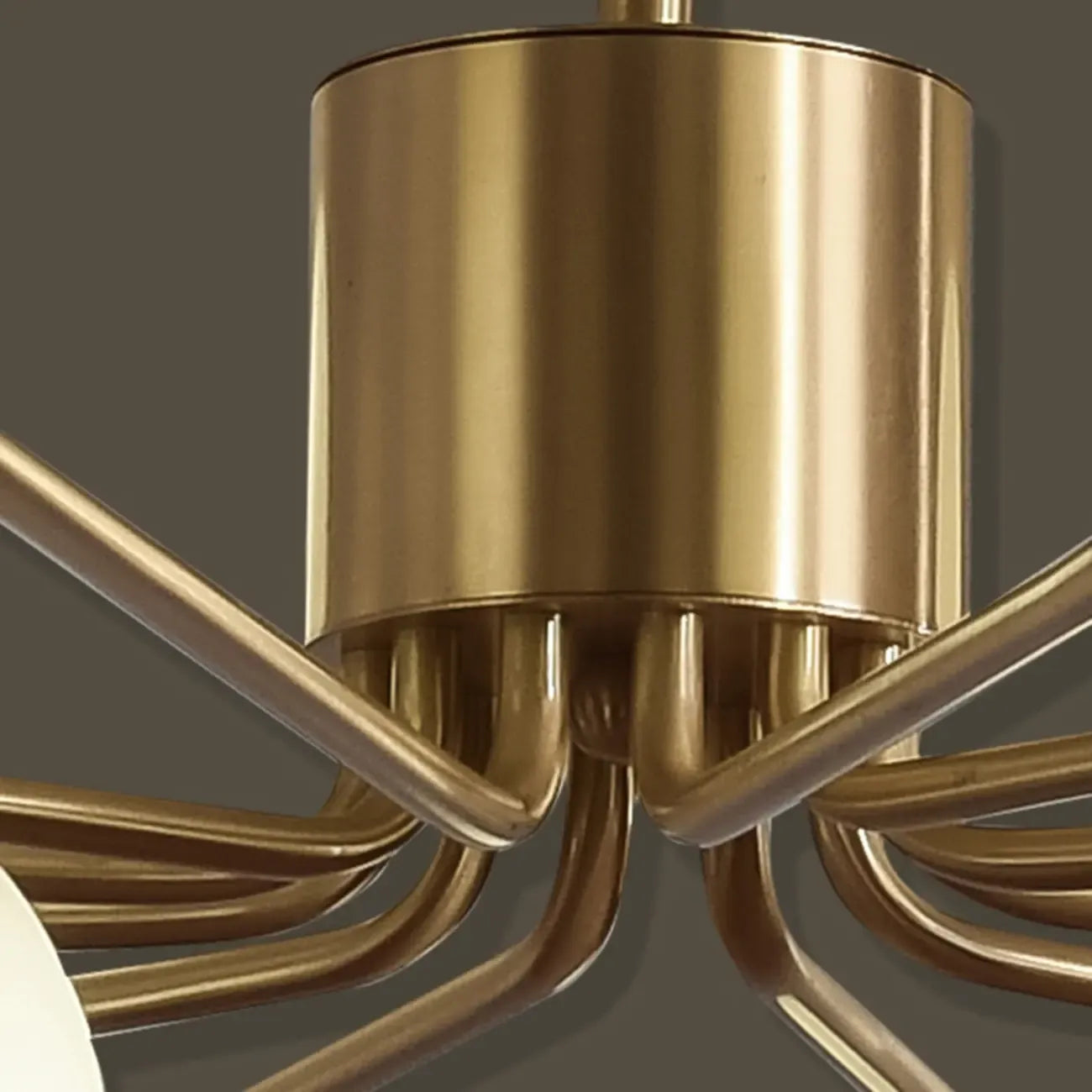 Adjustable Brass Modern Globe Glass Sputnik Chandelier