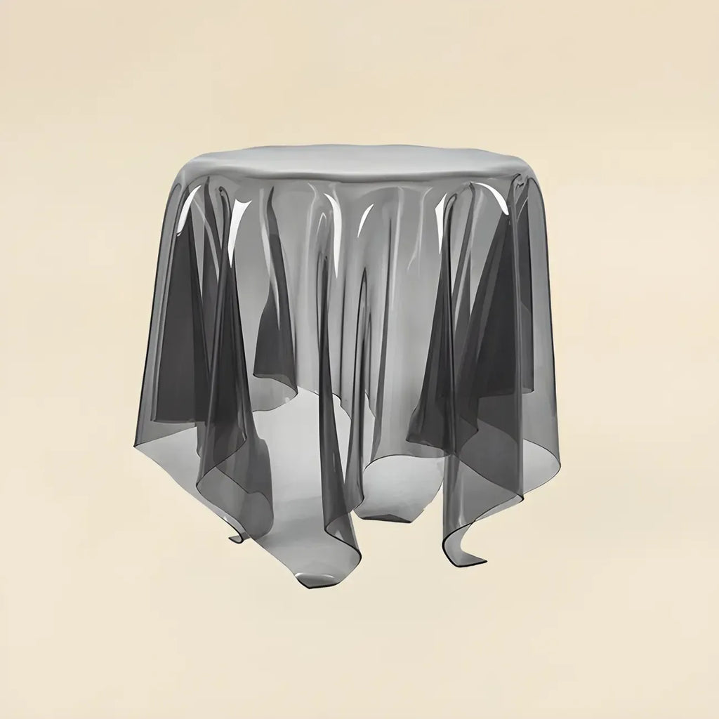 Scandinavian Clear Acrylic Round End Table