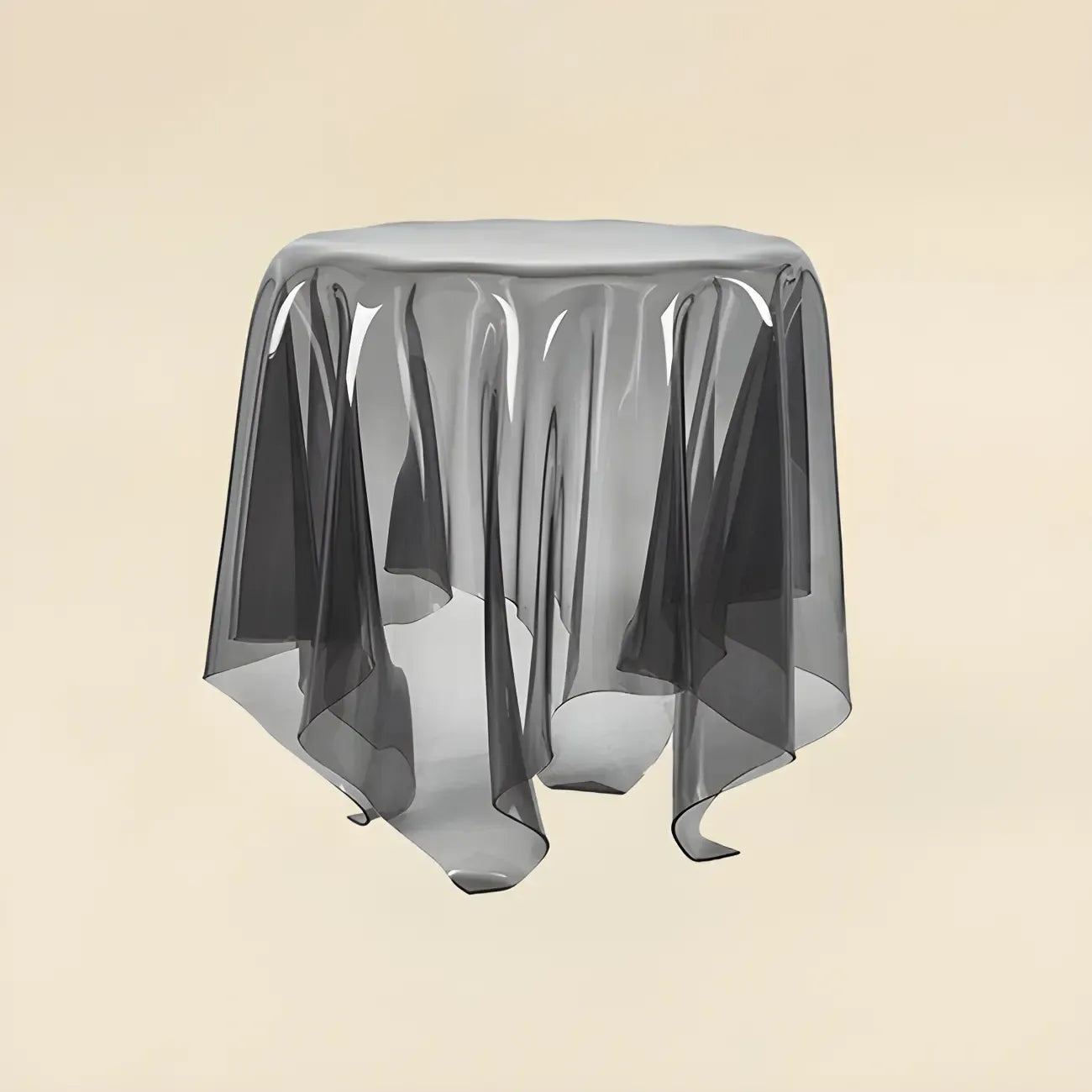 Scandinavian Clear Acrylic Round End Table