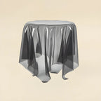 Scandinavian Clear Acrylic Round End Table