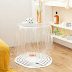Scandinavian Clear Acrylic Round End Table