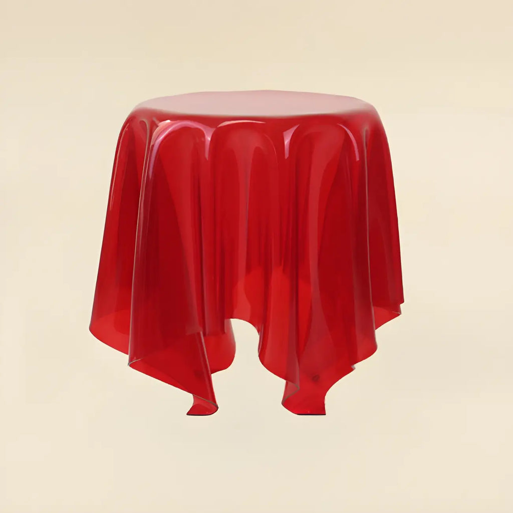 Scandinavian Clear Acrylic Round End Table