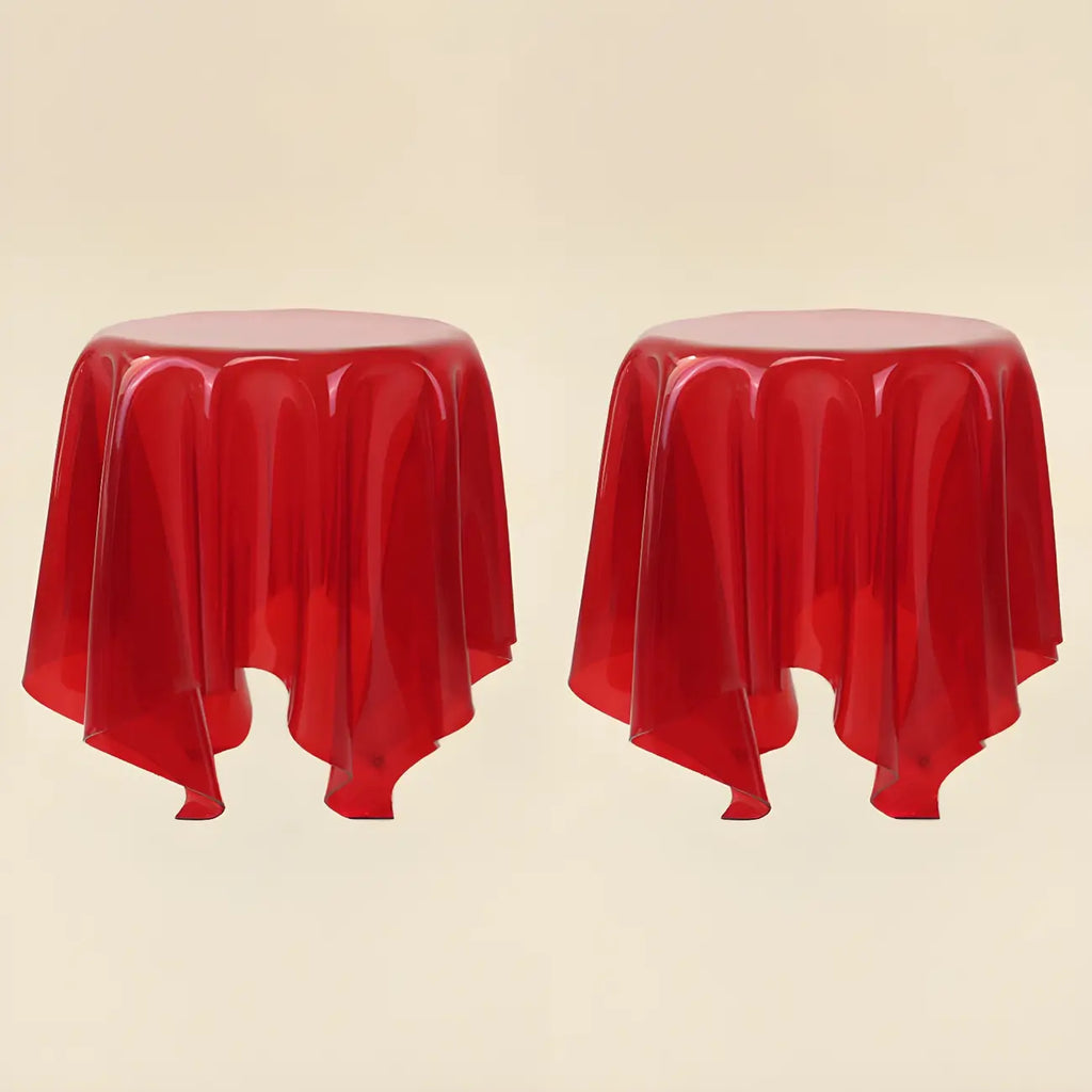 Scandinavian Clear Acrylic Round End Table