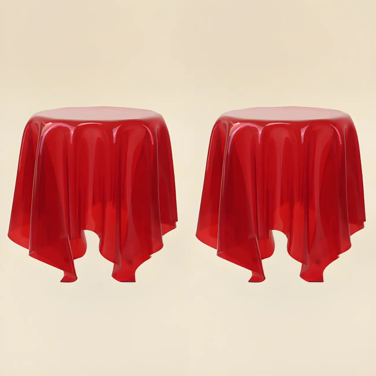 Scandinavian Clear Acrylic Round End Table