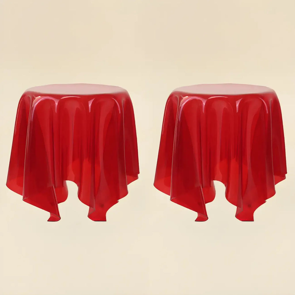 Scandinavian Clear Acrylic Round End Table