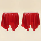 Scandinavian Clear Acrylic Round End Table