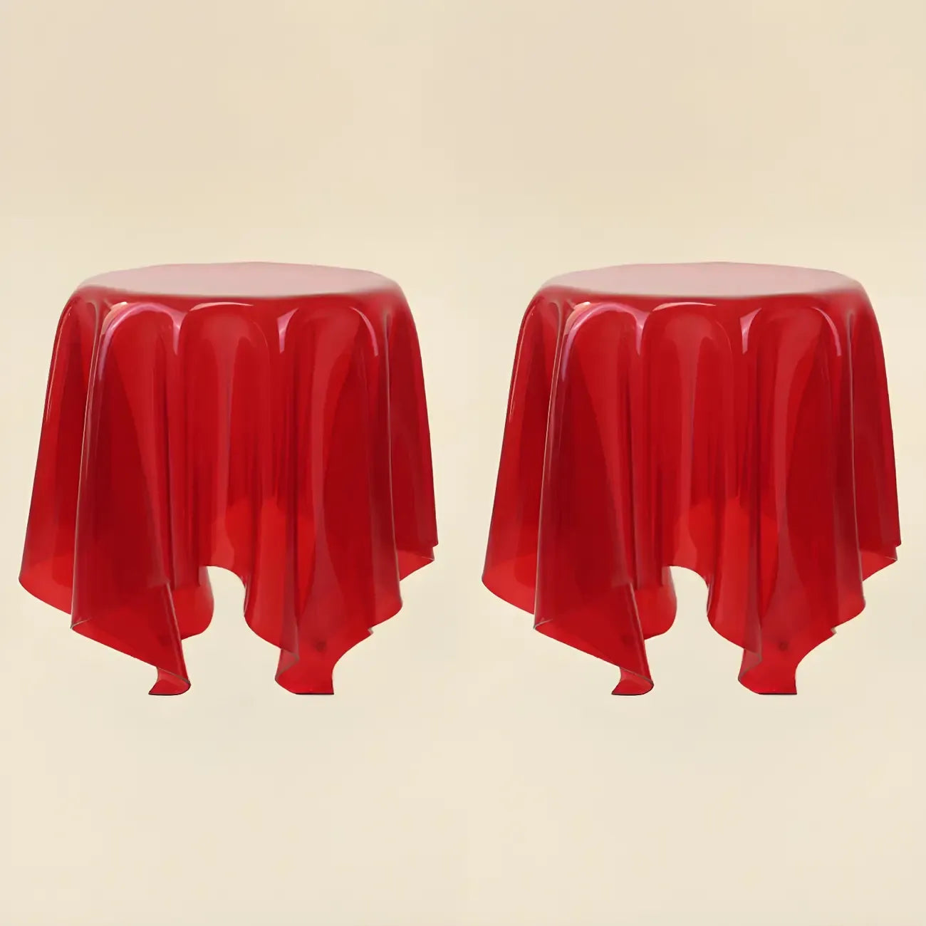 Scandinavian Clear Acrylic Round End Table