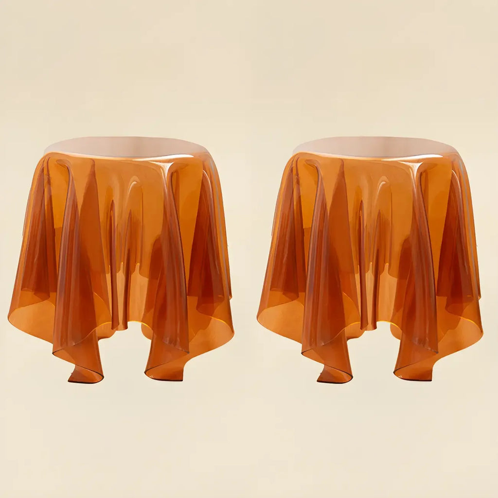 Scandinavian Clear Acrylic Round End Table