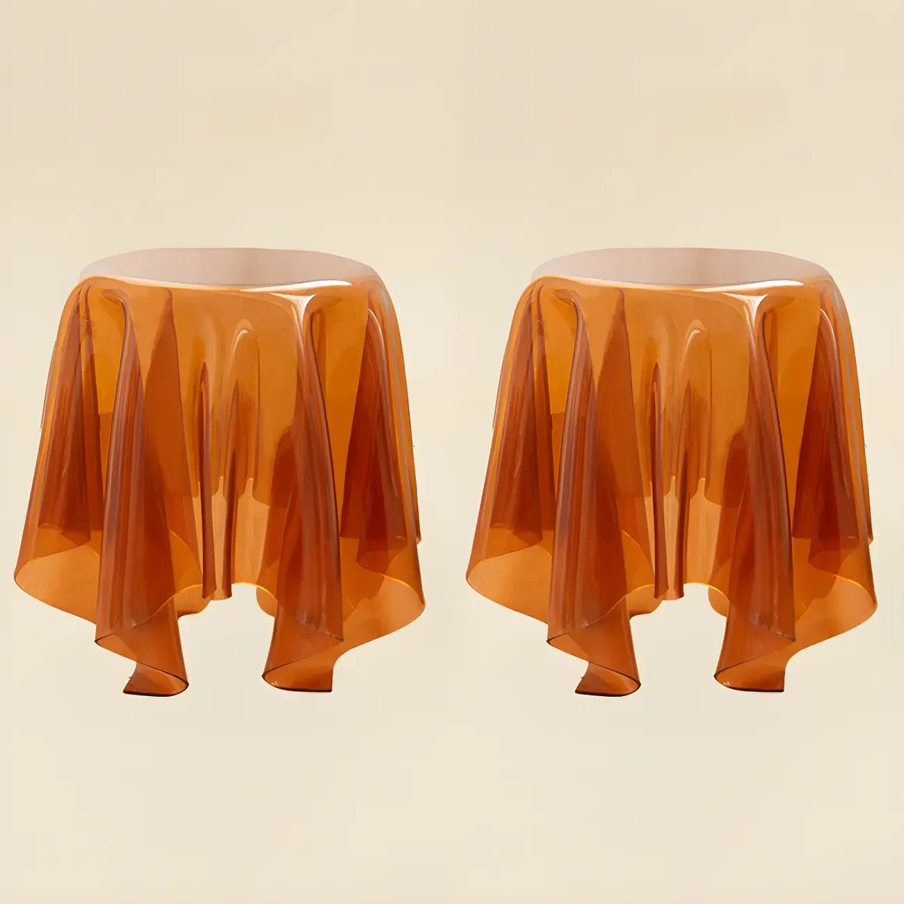 Scandinavian Clear Acrylic Round End Table