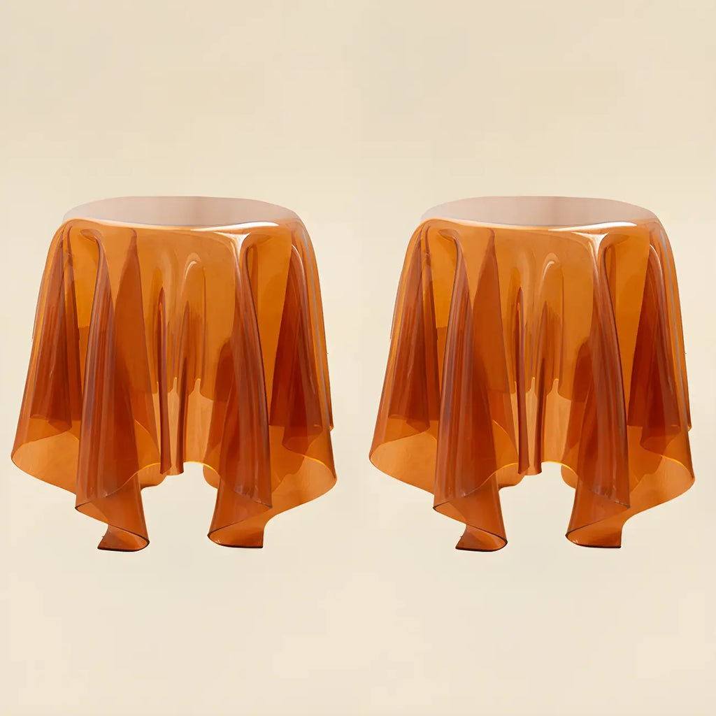 Scandinavian Clear Acrylic Round End Table
