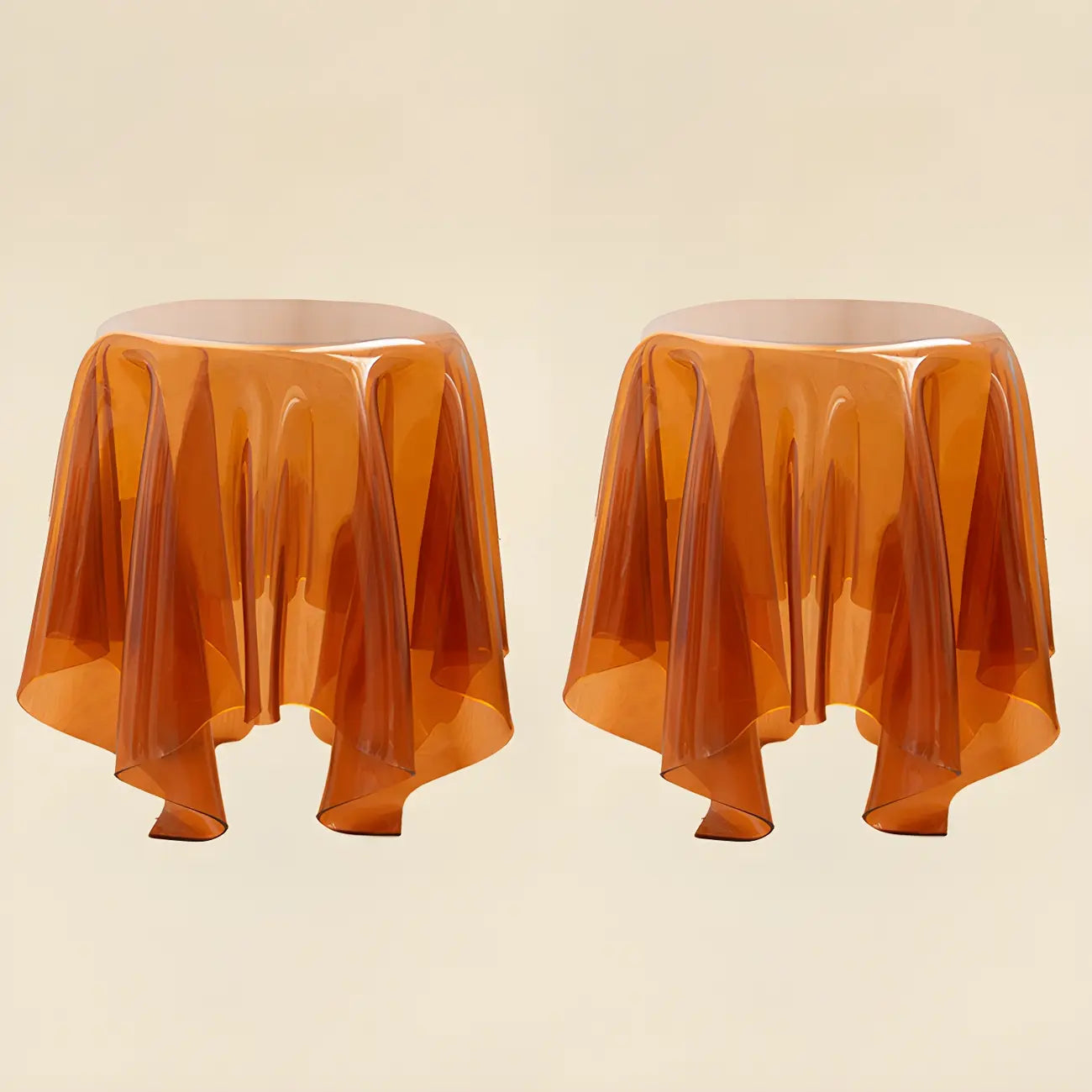 Scandinavian Clear Acrylic Round End Table