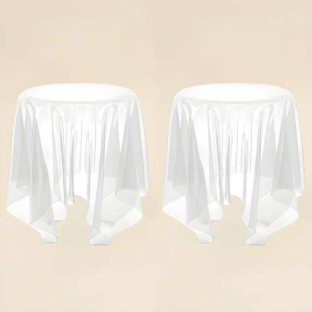Scandinavian Clear Acrylic Round End Table