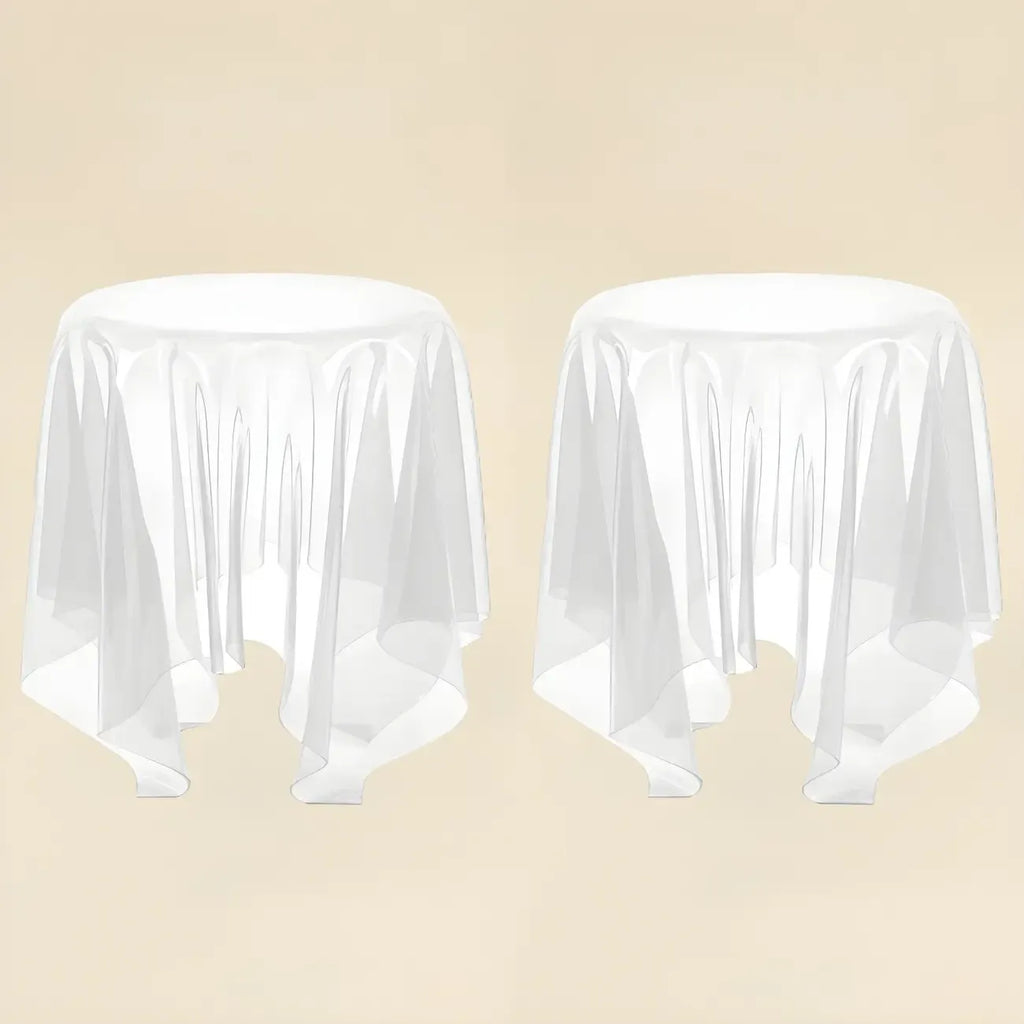 Scandinavian Clear Acrylic Round End Table