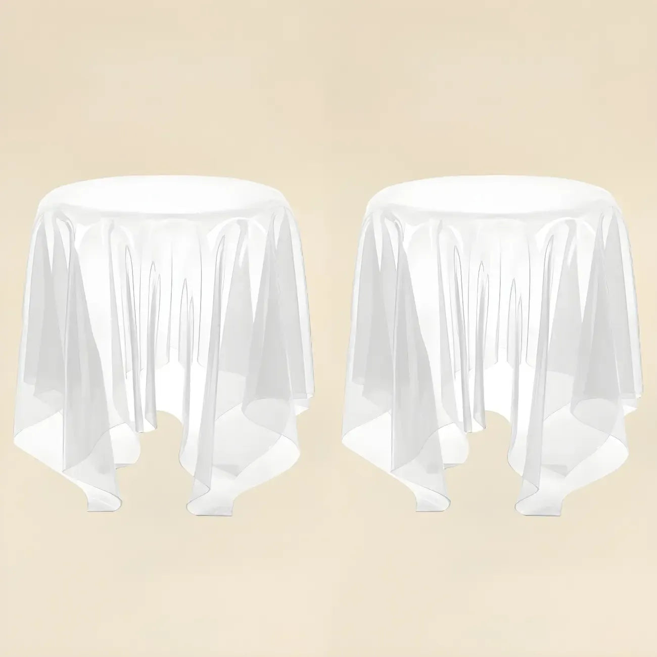 Scandinavian Clear Acrylic Round End Table