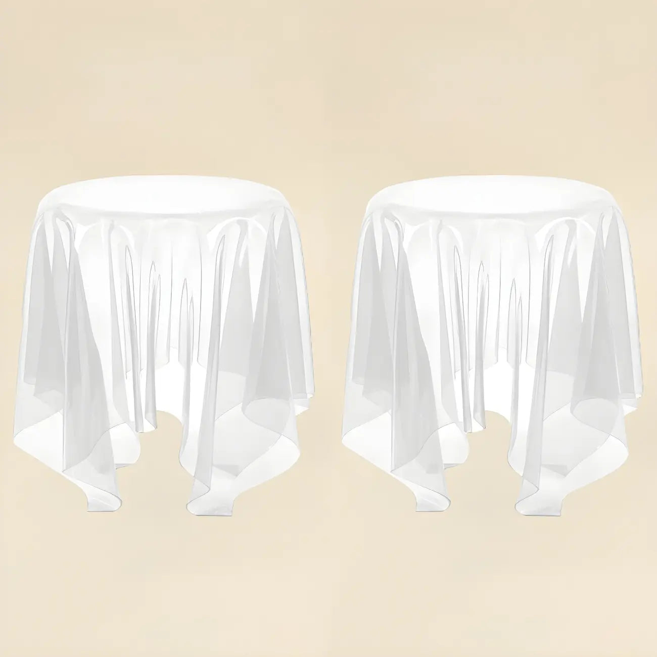Scandinavian Clear Acrylic Round End Table