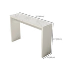 Modern White Stone Pine Wood Pedestal Bar Tables