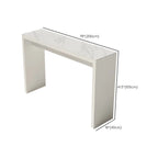 Modern White Stone Pine Wood Pedestal Bar Tables