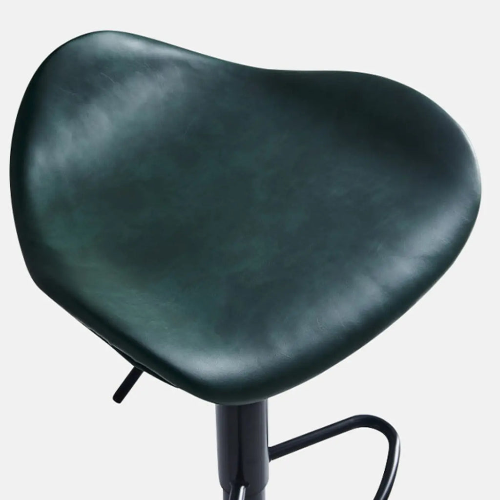 Saddle Black Pedestal Swivel Adjustable Bar Stool