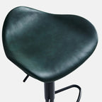 Saddle Black Pedestal Swivel Adjustable Bar Stool