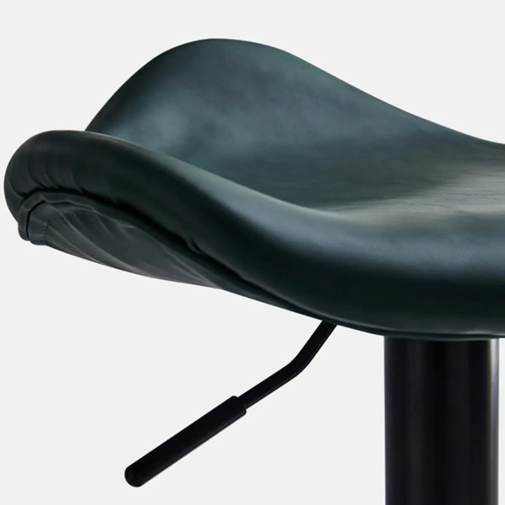 Saddle Black Pedestal Swivel Adjustable Bar Stool