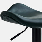 Saddle Black Pedestal Swivel Adjustable Bar Stool