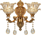 Antique Brass Geometric Indoor Wall Sconce