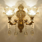 Antique Brass Geometric Indoor Wall Sconce