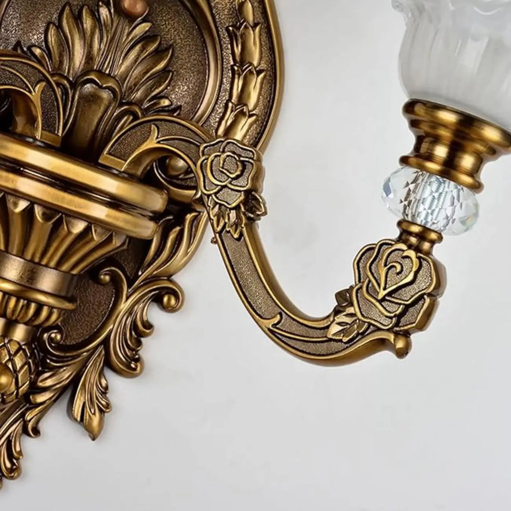 Antique Brass Geometric Indoor Wall Sconce