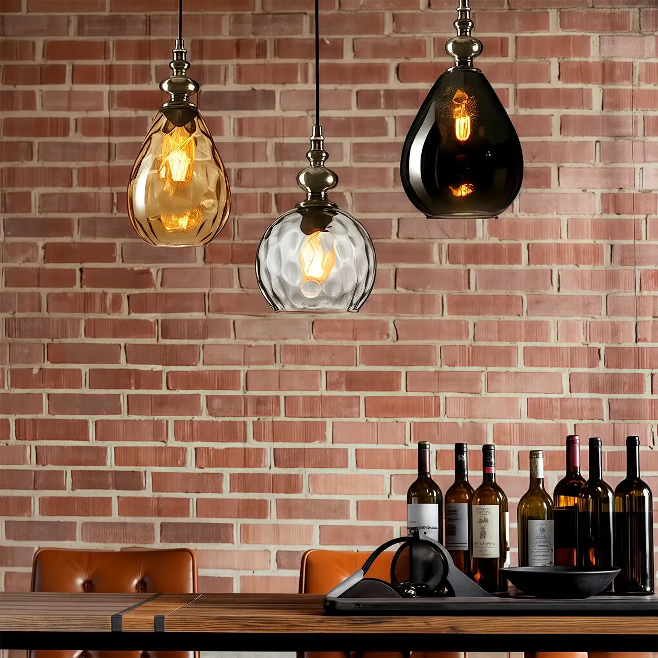 Dune Color Glass Drop Pendant Light for Home Decor