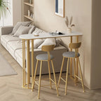 Modern Free Form White Stone Iron Base Bar Tables