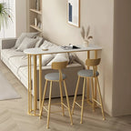 Modern Free Form White Stone Iron Base Bar Tables
