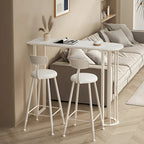 Modern Free Form White Stone Iron Base Bar Tables
