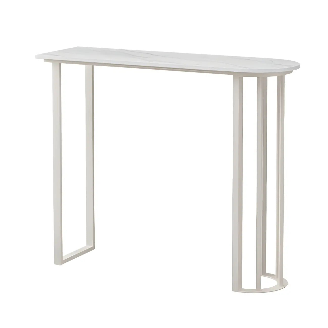 Modern Free Form White Stone Iron Base Bar Tables