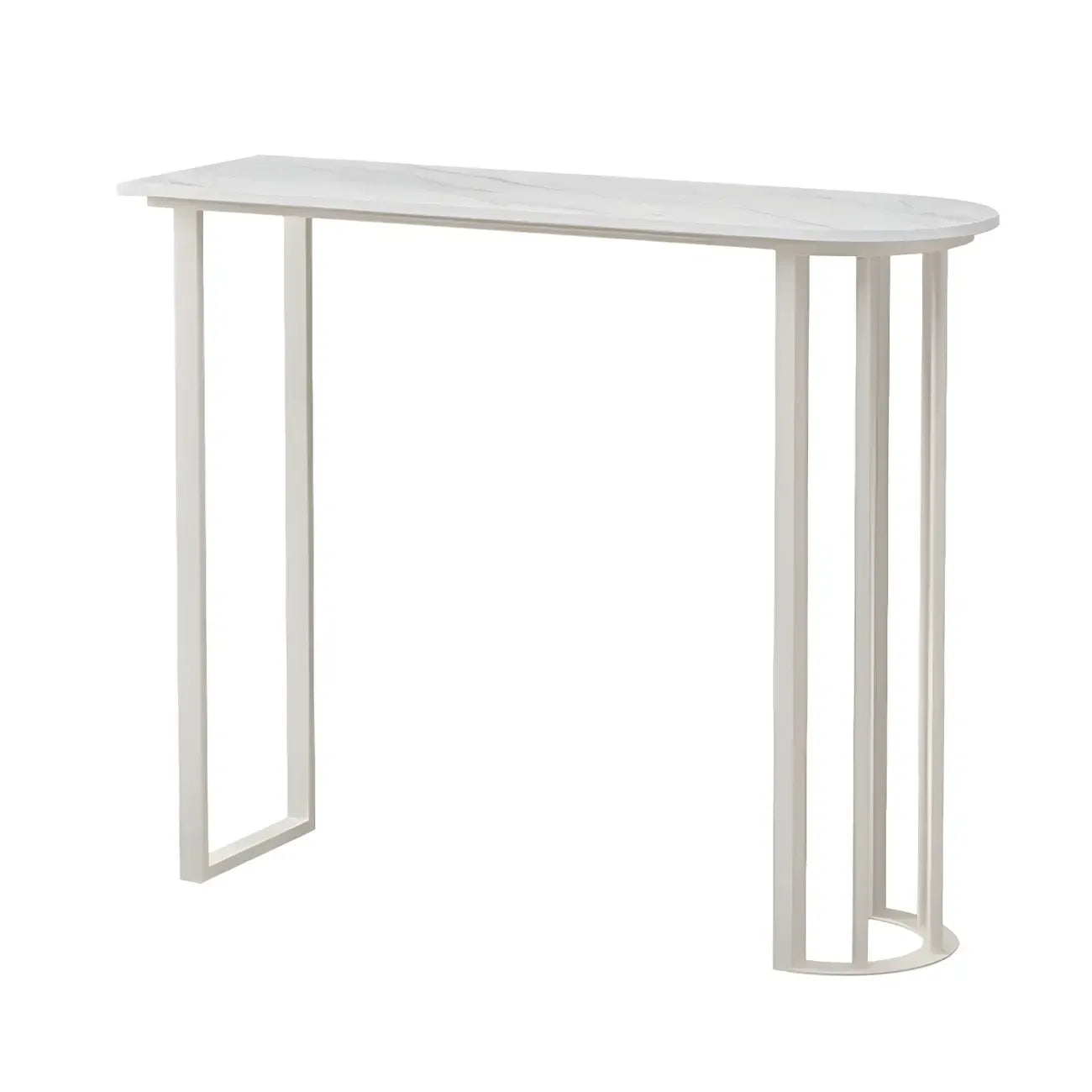 Modern Free Form White Stone Iron Base Bar Tables