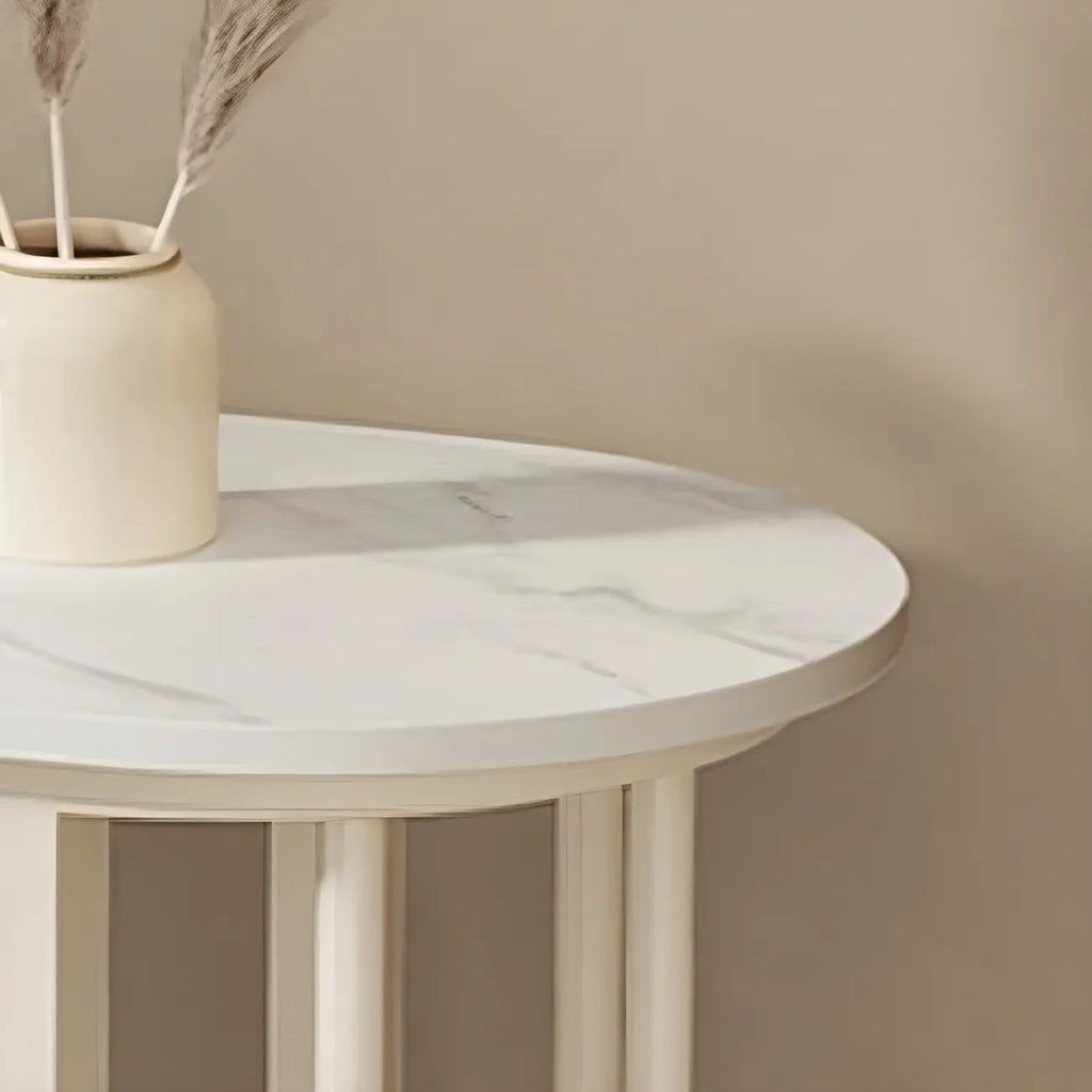 Modern Free Form White Stone Iron Base Bar Tables