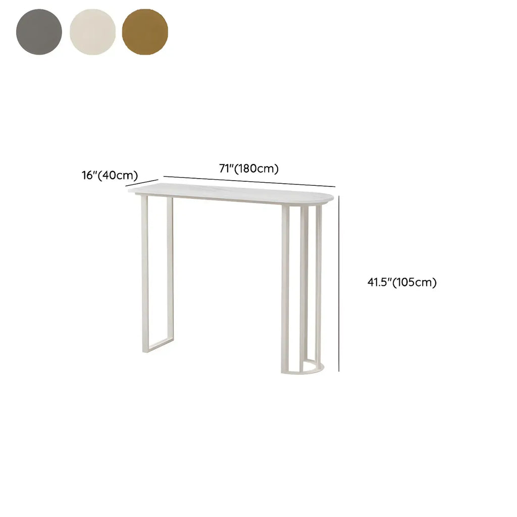 Modern Free Form White Stone Iron Base Bar Tables
