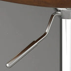 Leather Cushioned Saddle Swivel Adjustable Bar Stool