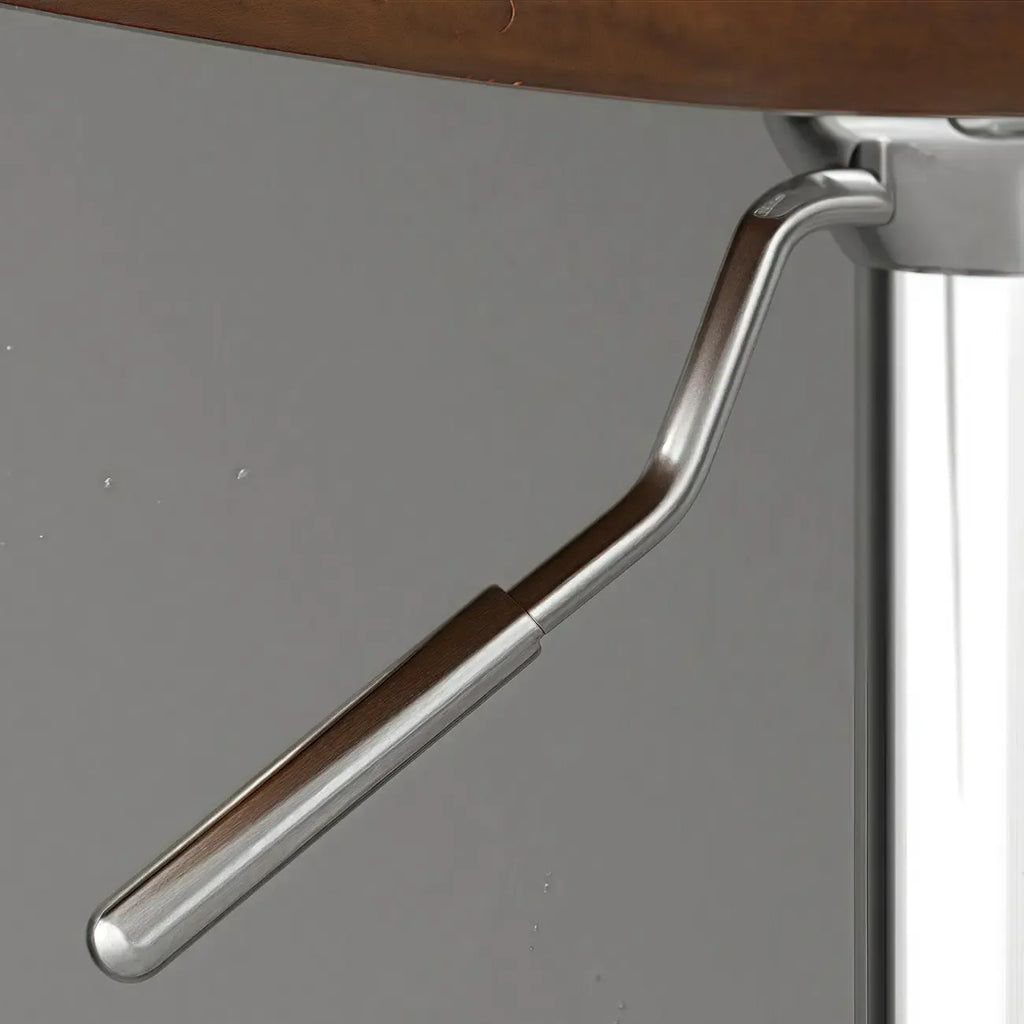 Leather Cushioned Saddle Swivel Adjustable Bar Stool
