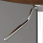 Leather Cushioned Saddle Swivel Adjustable Bar Stool